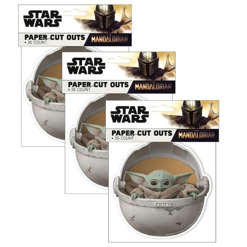 Eureka Star Wars The Mandalorian Paper Cut Outs 36 Per Pack 3 Packs  (EU-841557-3)