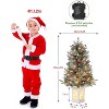 Artificial Christmas Tree Tabletop, Flocked Potted Christmas Tree with Berry Clusters, Battery Operated, for Front Door, Porch - 2 of 4