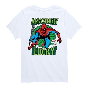 Boys' - Marvel - Spider-man St. Patrick's Day Amazingly Lucky Short Sleeve Graphic T-Shirt - 1 of 4