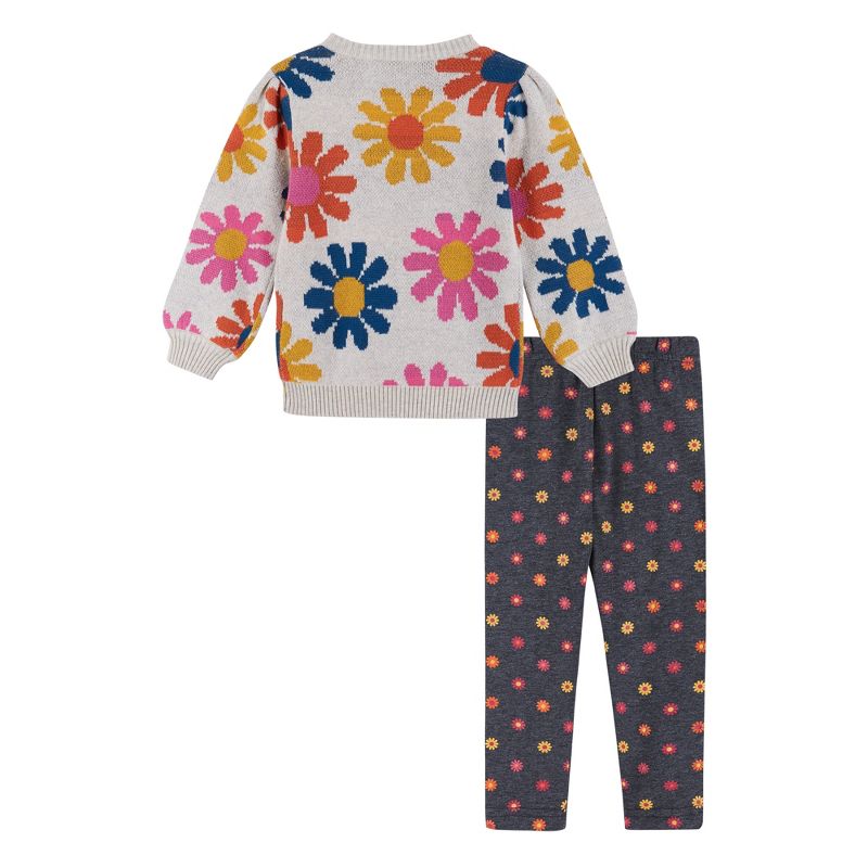 Andy & Evan  Infant  Girls Flower Sweater Set, 2 of 5