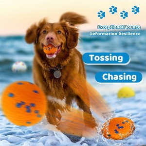 Dog Balls Vibrant Dog Toy Balls Bouncy Tennis Balls Durable for Aggressive Chewers Fetch Game Balls for Large Medium Small Dogs Lightweight Water Toys - 1 of 4