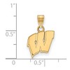 Black Bow Jewelry 14k Yellow Gold Wisconsin Badgers NCAA Small Pendant - 2 of 3