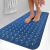 Non Slip Bathtub And Shower Mats 40x16 Extra Long Bath Tub Mat With Suction Cups & Drain Holes - Lux Decor Collection - 3 of 4