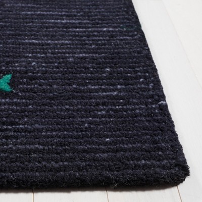 Jardin Black Floral Hand-Tufted Wool Area Rug