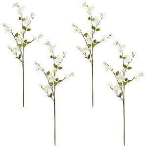 Northlight Japanese Anemone Artificial Floral Sprays - 45.5" - White and Yellow - Set of 4 - 1 of 4