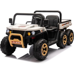 24V Ride-On Toy Truck for Kids - 6 Anti-Slip Tires, Dump Truck, Parent Remote, Music Player, Dual Seats, Sand Shovel, Electric Car for Kids - 1 of 4