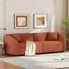 87" Velvet Curved Contemporary Sofa with Plush Seating, Streamlined Design, and Durable Frame - 4 of 4