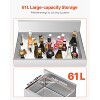 VEVOR Commercial Ice Bin, 61 L Underbar Ice Bin, 24 x 19 x 37 in Stainless Steel Ice Chest with Sliding Lid, Bottle Holders, Silver - 3 of 4