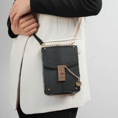 Сумки MKF Collection Vertical Mini Crossbody Bag Structured Phone Purse, Iona | MKF Collection by Mia K - Black — фото 2