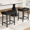 2PCS Saddle Bar Stools with Thickened Cushion for Dinning Room, Kitchen Island, Home Bar - 2 of 4