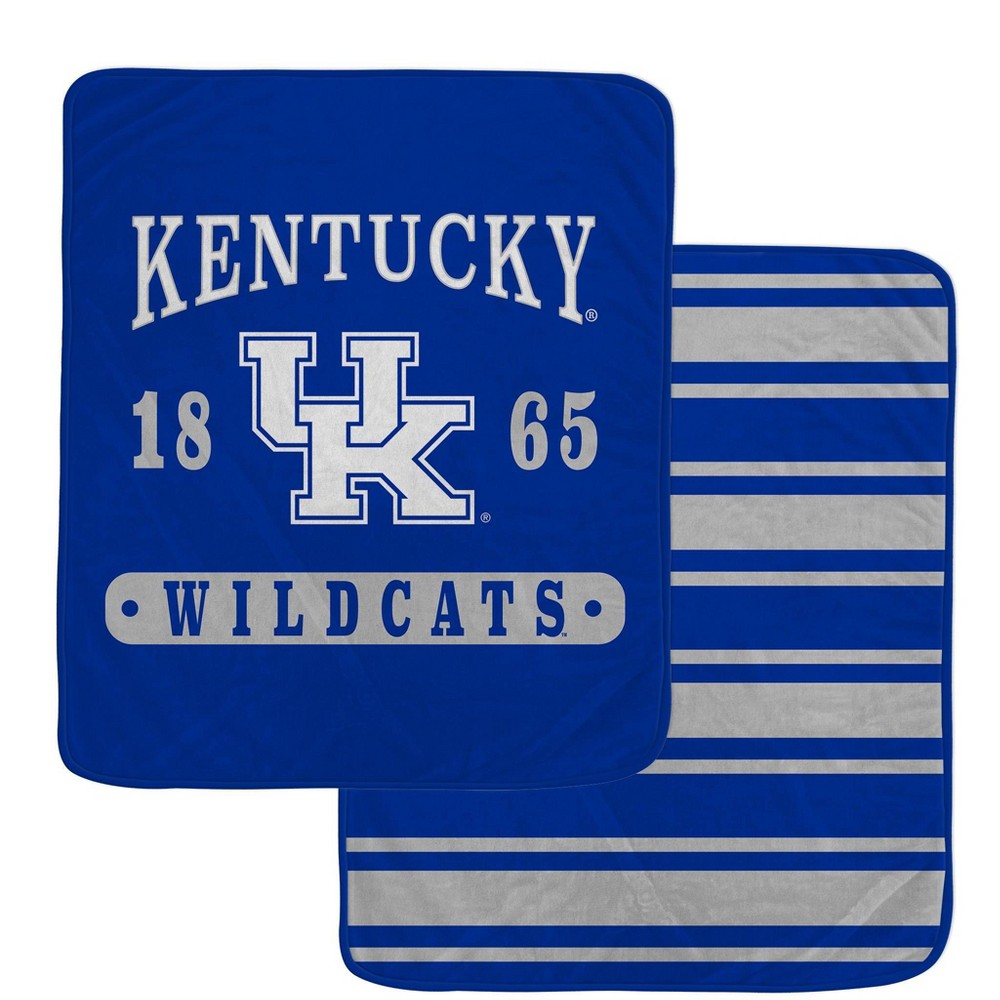 Photos - Duvet NCAA Kentucky Wildcats Varsity Plaque Double Sided Royal Plush Blanket