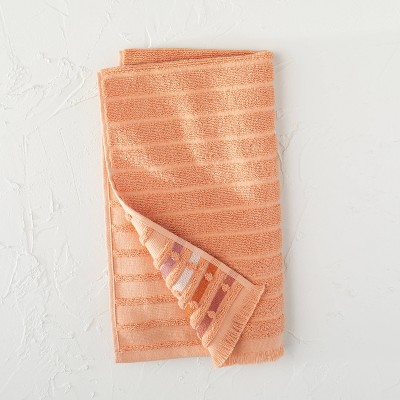 Photo 1 of 1pc Terracotta Sculpted Terry Fringe Hand Towel - Opalhouse designed with Jungalow