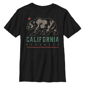 Boy's Lost Gods California Republic Bear Shadow T-Shirt - 1 of 4
