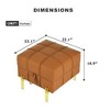 Kumasinova Anti-Scratch Leather Storage Ottoman Bench, Pet‑Friendly Entryway Bench with Storage, Tufted Accent Ottoman Foot Rest - 4 of 4