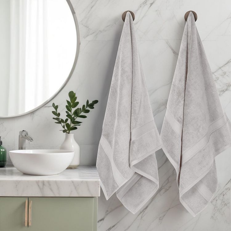 Luxury Egyptian Cotton Heavyweight Ultra-Plush Towel Set by Blue Nile Mills, 2 of 7