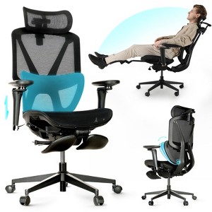 UNISOAR Ergonomic Mesh Office Chair with Wide Lumbar Support for Lower Back Pain - 1 of 4
