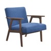 Sapphtopaz 1pc Accent Chair with Solid Rubberwood Frame Upholstered Lounge Chair Living Room Chair Comfy Chair Home Furniture for Living Room - 3 of 4