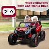 24V 2-Seater Kids UTV, 4WD Ride On Car w/Remote, 4×75W Motors, Leather Seats, Suspension, Music & LED Lights - 2 of 4