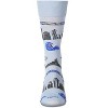 Memoi Men's San Diego Themed Rayon Blend Novelty Crew Sock Sky Blue 10-13 - 2 of 4