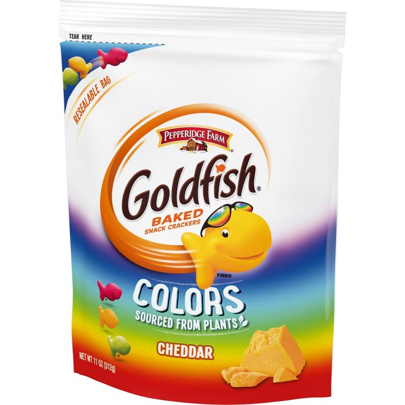 Pepperidge Farm Goldfish Colors Cheddar Crackers - 11oz Re-sealable Bag, 5 of 8