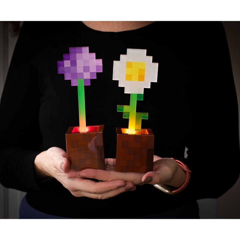 Ukonic Minecraft Daisy and Allium Flower Pot Mood Lights | Set of 2, 4 of 8
