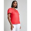 Jones New York Split Neck Flutter Sleeve Top - 2 of 3