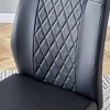 SEVOBAL Dining Chairs Set of 4 Modern Faux Leather Padded Seat Upholstered Side Chairs with Metal Legs for Dining Room, Black, 16"*19"*38" - 4 of 4