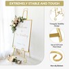 Gold Easel Stand for Sign, Adjustable Wedding Welcome Sign Stand with Chain Support, Heavy Duty Metal Floor Easels for Displaying Pictures Posters - 2 of 4
