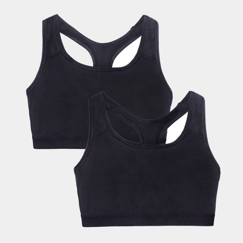 Fruit Of The Loom Womens Medium Impact Sports Bra Black Hue/white