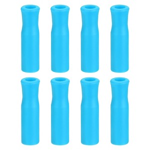 Unique Bargains Silicone Removable Soft Flexible Reusable Drinking Straws 8 Pcs - 1 of 4