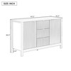 Lyngins Sideboard Buffet Cabinets with 3 Drawers,3 Soft-Close Doors,Aluminum Handles,Wave Coffee Bar Cabinets,Credenzas for Kitchen,Entryway - 3 of 4