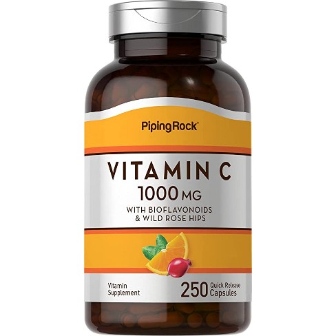 Piping Rock Vitamin C 1000mg | With Bioflavonoids And Rose Hips | 250 ...