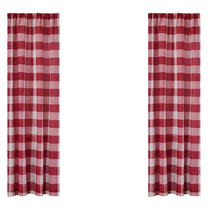 Camden Plaid Lined Curtain Panel with Rod Pocket - Levtex Home, 2 of 4