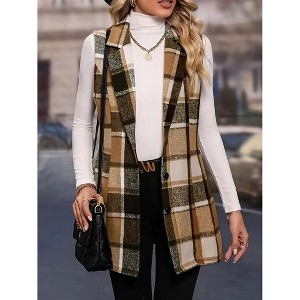 ITAFIT Plaid Sleeveless Vest - 1 of 4