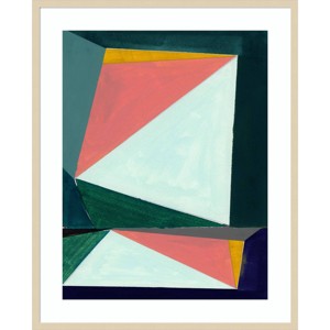 33"x41" Chop I by Cartissi Wood Framed Wall Art Print Brown - Amanti Art: Modern Abstract Geometric Decor, Vertical Lithograph - 1 of 4