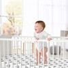 Sweet Jojo Designs Boy Baby Fitted Crib Sheet Watercolor Sports Theme Black and White - 2 of 4
