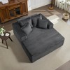 COZONY 54" Chaise Lounge Chair, Boneless Corduroy Sleeper Sofa with 4 Pillows & Armrests, Comfy Cloud Sofa for Living Room, Bedroom, No Assembly - 4 of 4