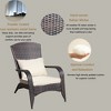 Wicker Chair, Rattan Patio Dining Chair With Back And Seat Cushions, Wide Armrest Modern Comfortable Armchair - 4 of 4