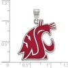 Black Bow Jewelry Sterling Silver Washington State Cougars NCAA Extra Large Pendant - 2 of 3