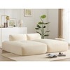 90'' Oversized Modular Sectional Sofa in Beige, 2PC Free Combination, Fully Compressed No-Assembly Foam Couch, Elderly-Friendly, Modern Style, Beige - 3 of 4