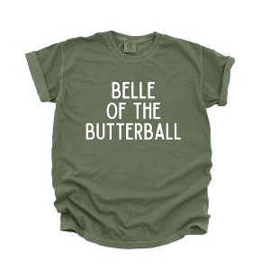 Simply Sage Market Women's Belle Of The Butterball Short Sleeve Garment Dyed Tee - 1 of 4