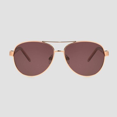 Women's Aviator Sunglasses with Polarized Lenses - A New Day™ Rose Gold