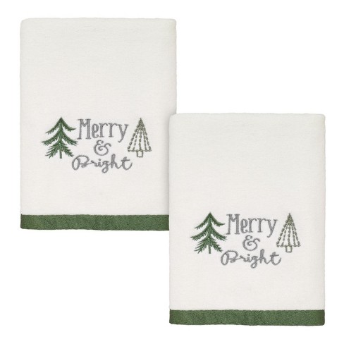 Avanti Linens Christmas Trees 2 Pc Hand Towel Set : Target