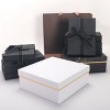 Bows And Sparkles 10"x10"x4" Foil Trim Gift Box White/Gold - 2 of 4