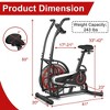 Costway Unlimited Resistance Airdyne Bike Fan Exercise Bike with Clear LCD Display - 2 of 4