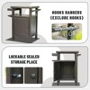 FONTOI Kitchen and Dining Cabinets Sideboard Buffet Server Table，Kitchen Doors Storage Cabinet with Shelf, Brown, 29.92"*20.31"*35.51" - 2 of 4