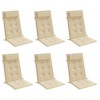 vidaXL Highback Chair Cushions 6 pcs Beige Oxford Fabric - 3 of 4