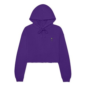 Dalix Martini Embroidered Hoodie Fleece Long Sleeve Cropped Sweatshirt Pullover Womens - 1 of 4
