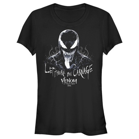 Juniors Womens Marvel Venom: Let There be Carnage Black and White T-Shirt - image 1 of 4