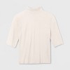 Women's Elbow Sleeve Mock Turtleneck Ribbed T-Shirt - A New Day™ - 4 of 4